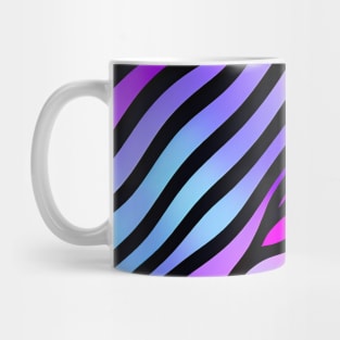 Wavy lines on a Bright Liquid Multicolor gradient - Abstract Geometric Pattern Mug